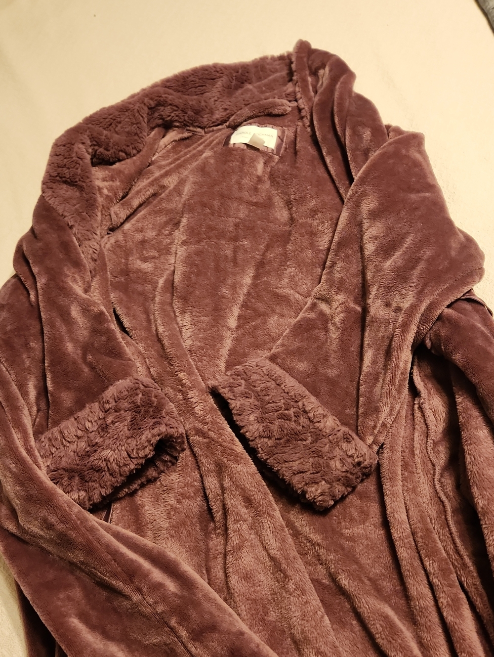 Plush Shawl-Collar Women's Robe in Mauve